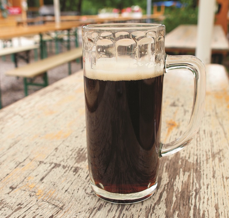 A glass of German dark beer