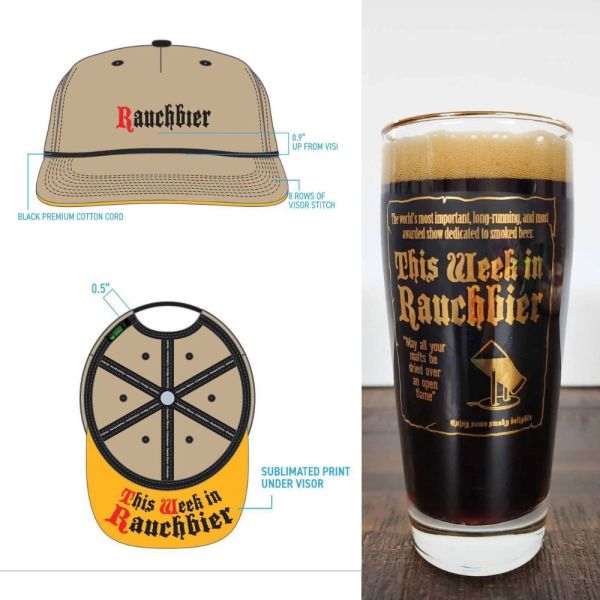 Rauchbier hat and glass