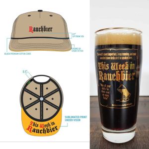 Rauchbier hat and glass