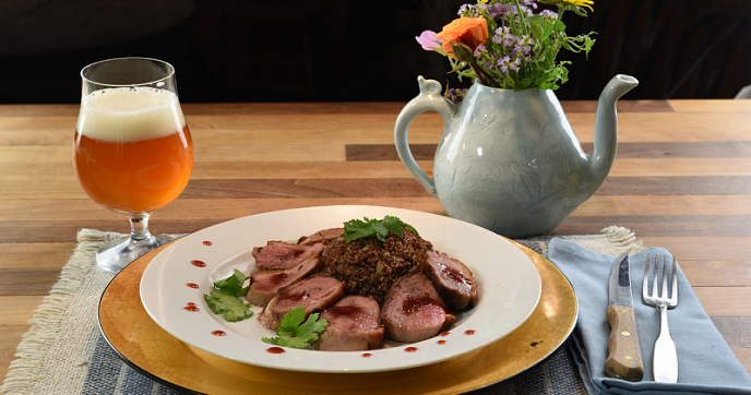 In the Kitchen: Roasted Duck Breast with Red Quinoa and Beer Gastrique